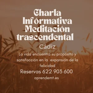 Informative Talk Transcendental Meditation Cádiz Informative Talk Transcendental Meditation Cádiz